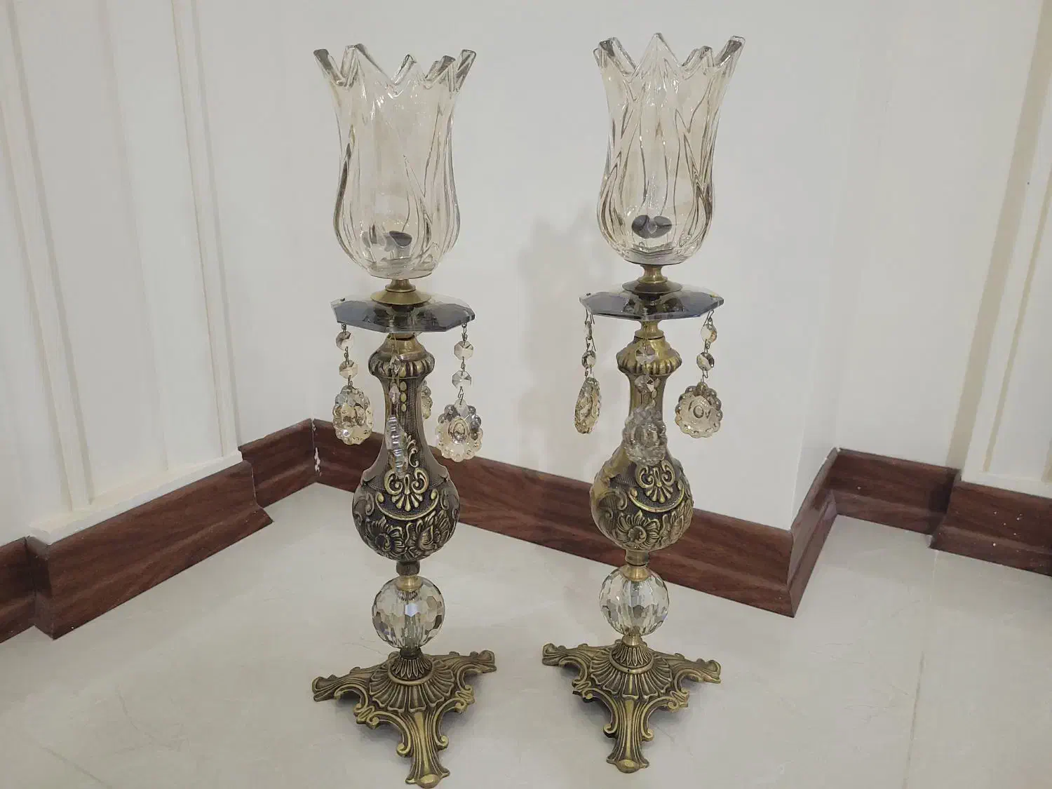 شمعدان باپایه های برنج|لوستر و چراغ آویز|فردیس, شهرک شهید حسینی|دیوار