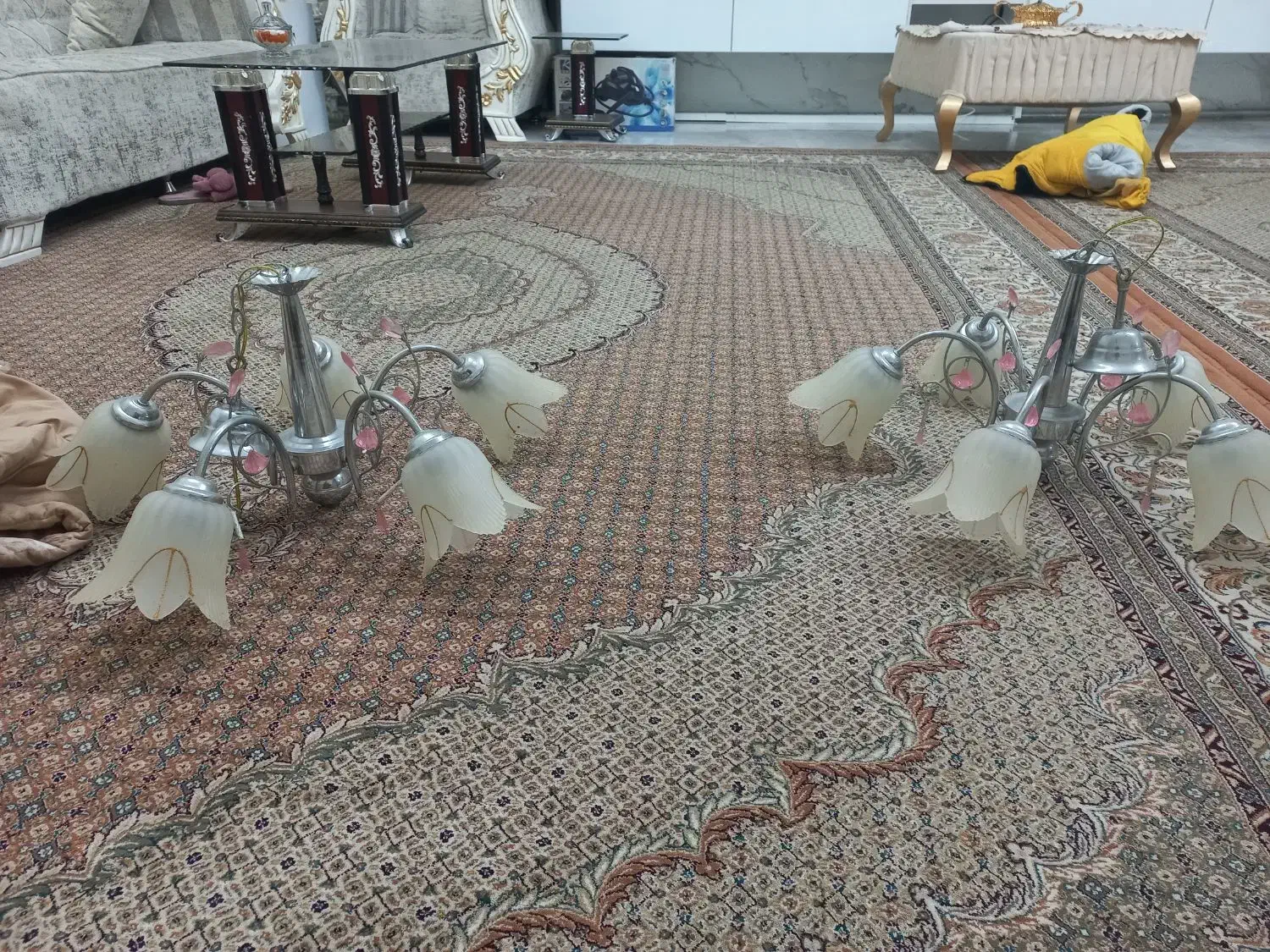 لوستر استیل ۵شاخه|لوستر و چراغ آویز|اردبیل, |دیوار