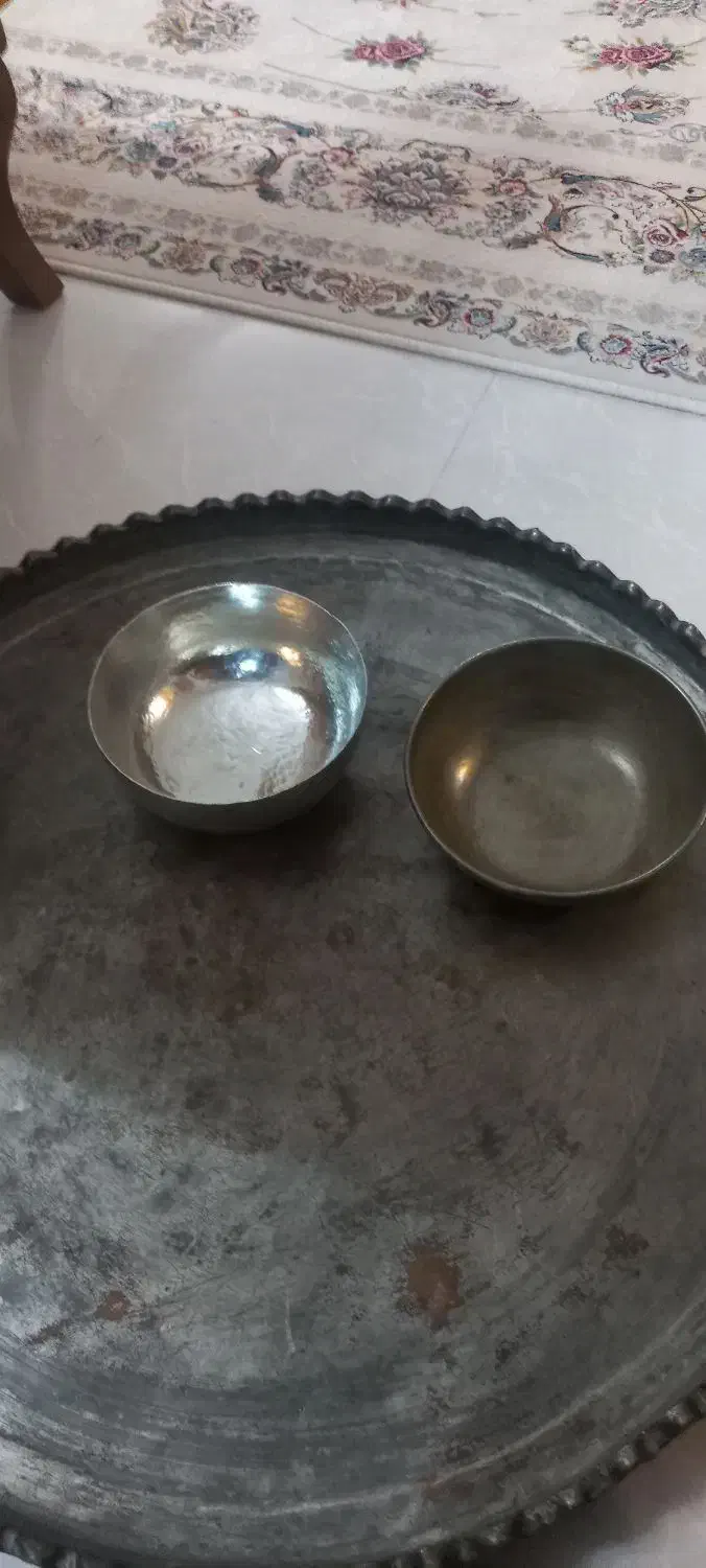 مجمع و کاسه مسی|کلکسیون اشیاء عتیقه|شهرضا, |دیوار