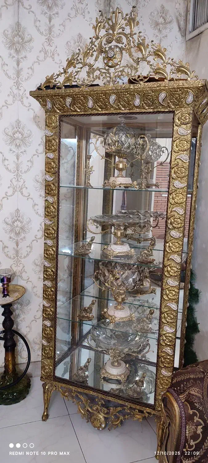 ست بوفه و ساعت برنجی یا برنز|بوفه، ویترین، کنسول|ری, صالح‌آباد شرقی|دیوار