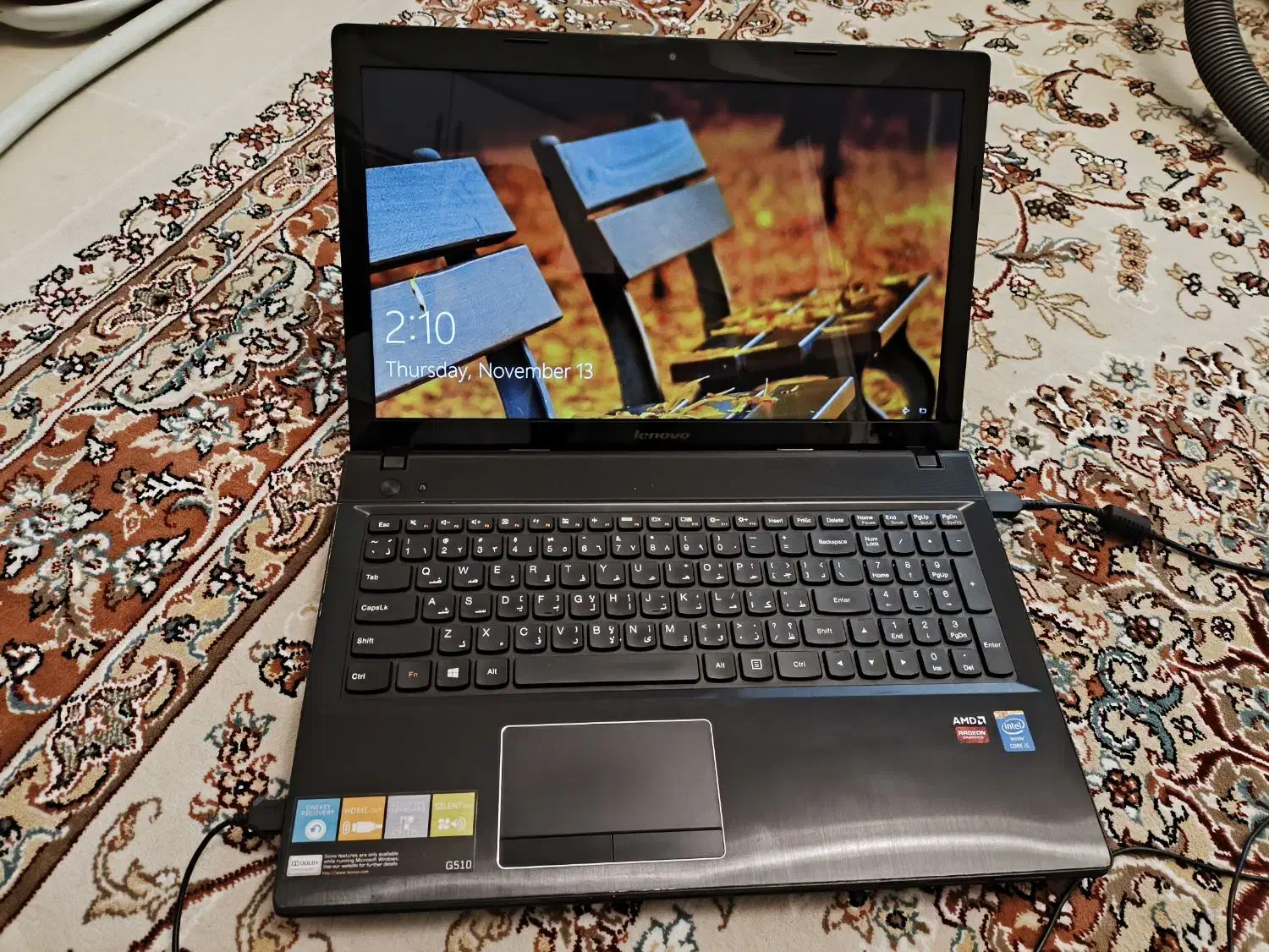 لپ تاپ لنوو G510 کم کار، با کول پد و کیف|رایانه همراه|تهران, شهرک خرازی|دیوار