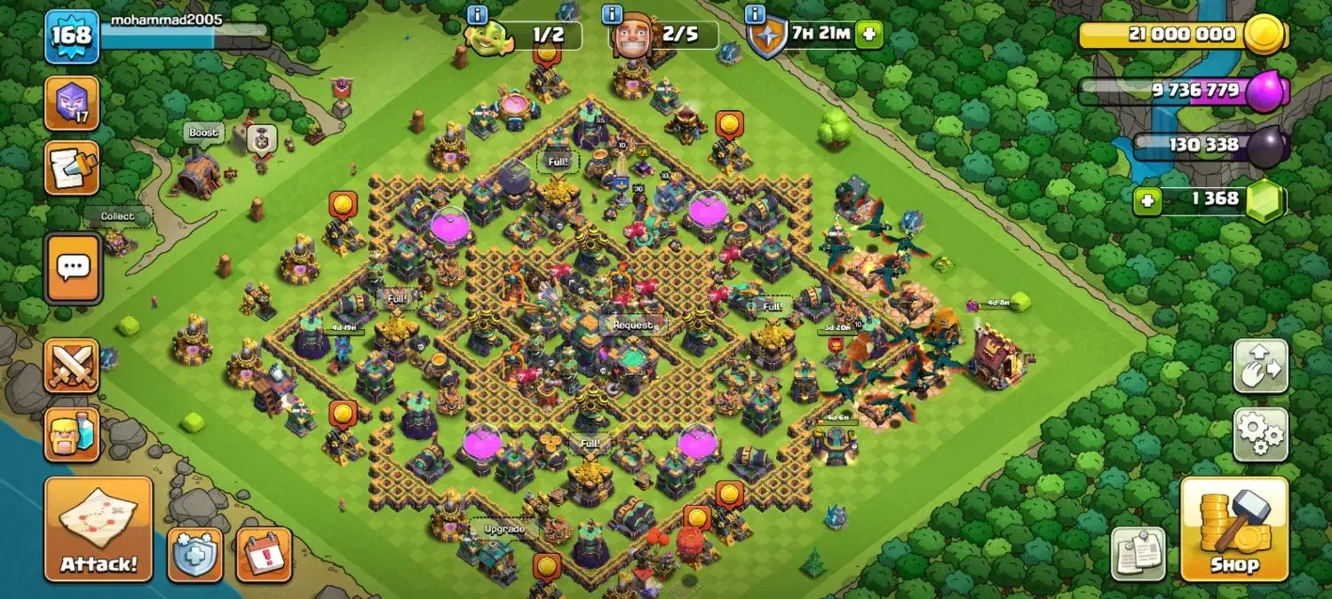 اکانت کلش تمام مکس|کنسول، بازی ویدئویی و آنلاین|کرج, کمال‌شهر|دیوار