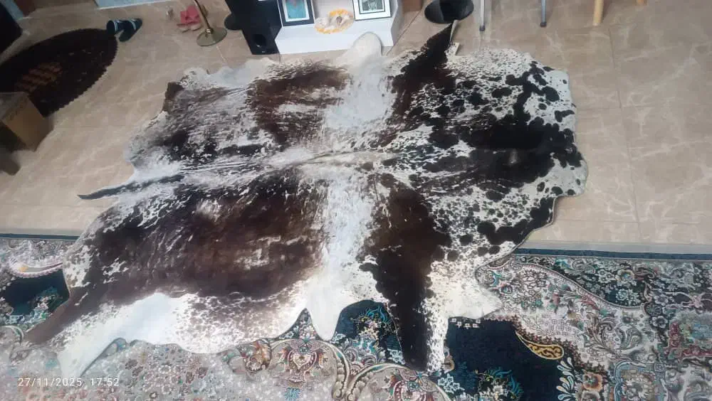 قالیچه چرم گاوی اصل|فرش|کتالم و سادات شهر, |دیوار