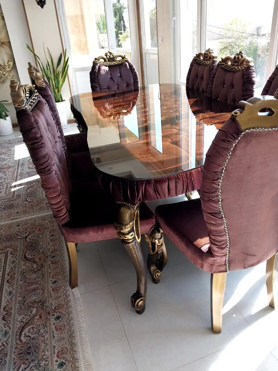 ناهارخوری ۸نفره.|میز و صندلی غذاخوری|شیراز, مبعث|دیوار