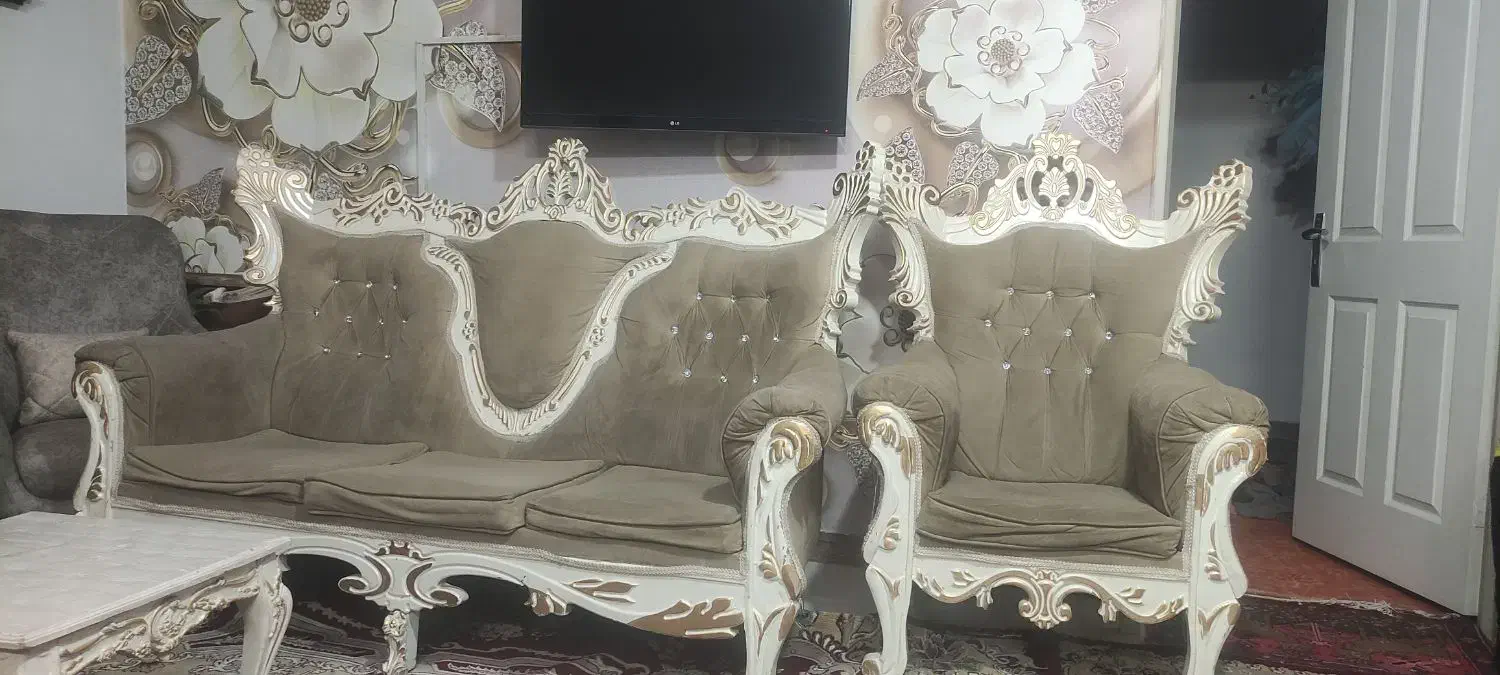 مبلمان استیل|مبلمان خانگی و میز عسلی|مشکیندشت, |دیوار