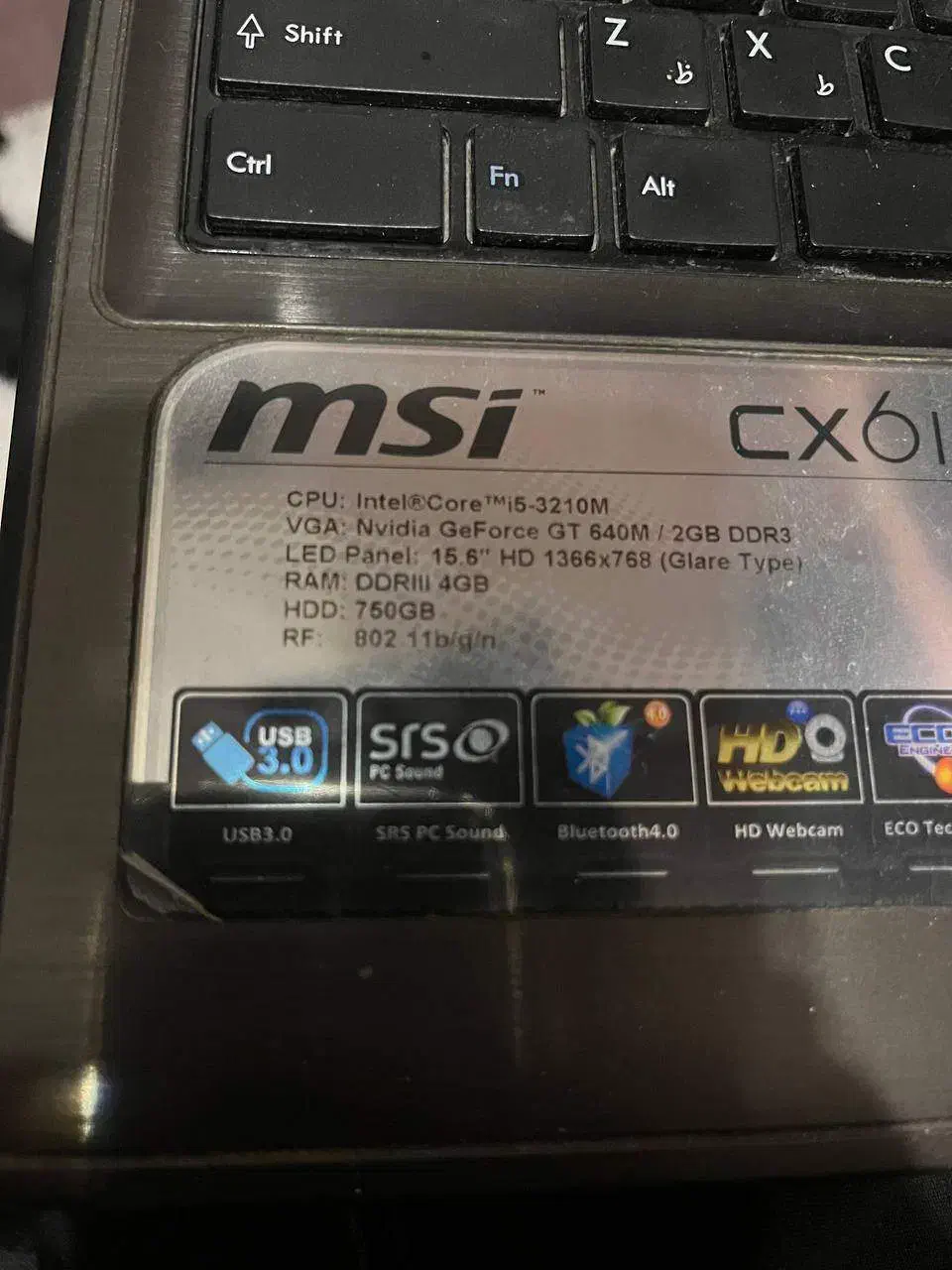 لپ تاپ MSI مدل Cx61|رایانه همراه|تهران, زنجان جنوبی|دیوار