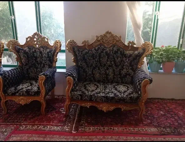مبل سلطنتی|مبلمان خانگی و میز عسلی|عجب شیر, |دیوار