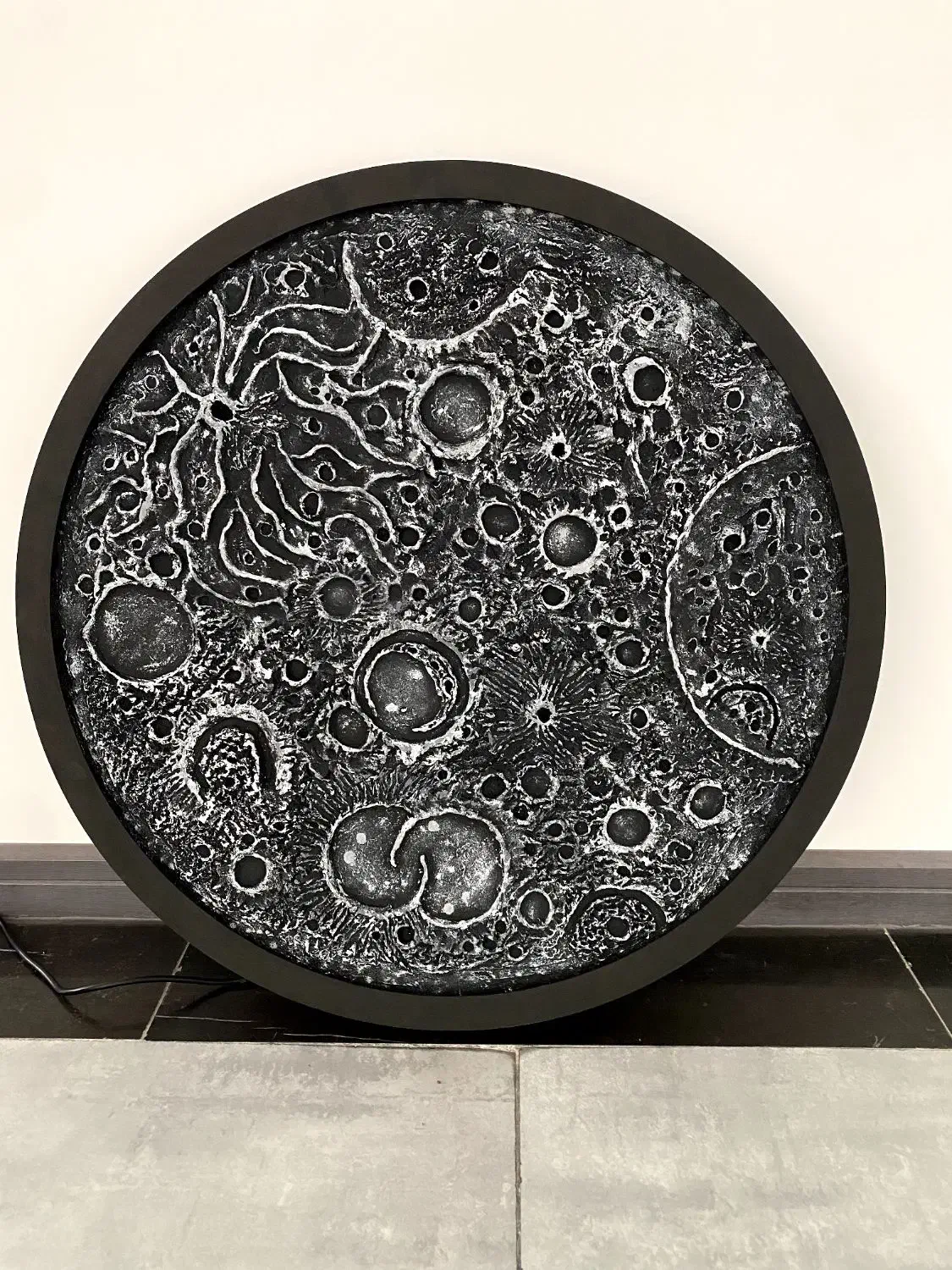 تابلو ماه و آینه و ماه کامل و کالیگرافی|تابلو، نقاشی، عکس|یزد, |دیوار