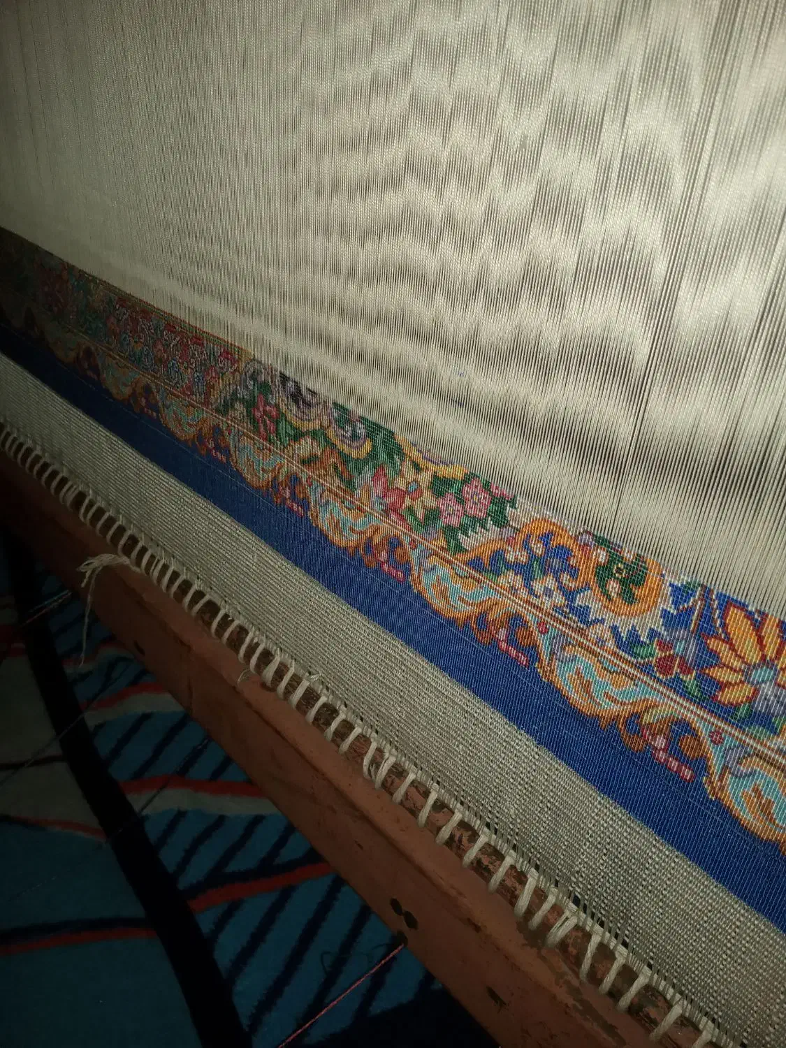 قالی تمام ابریشم  زنجان|فرش|قزوین, |دیوار