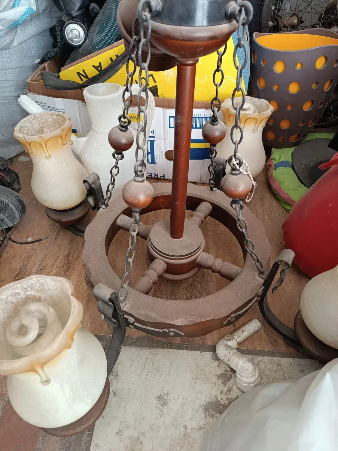 لوستر چوبی|لوستر و چراغ آویز|تهران, مهرآباد جنوبی|دیوار