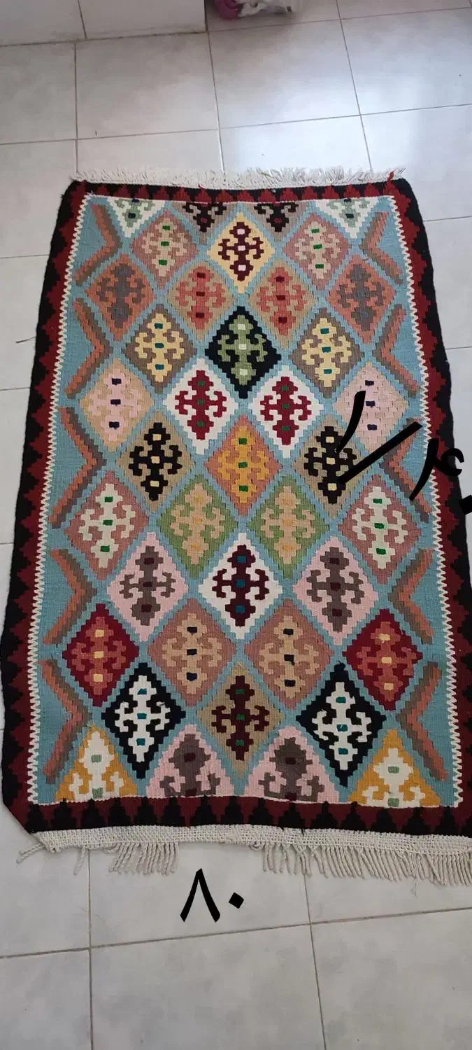 گلیم دست ساز|گلیم، جاجیم، گبه|سنندج, |دیوار
