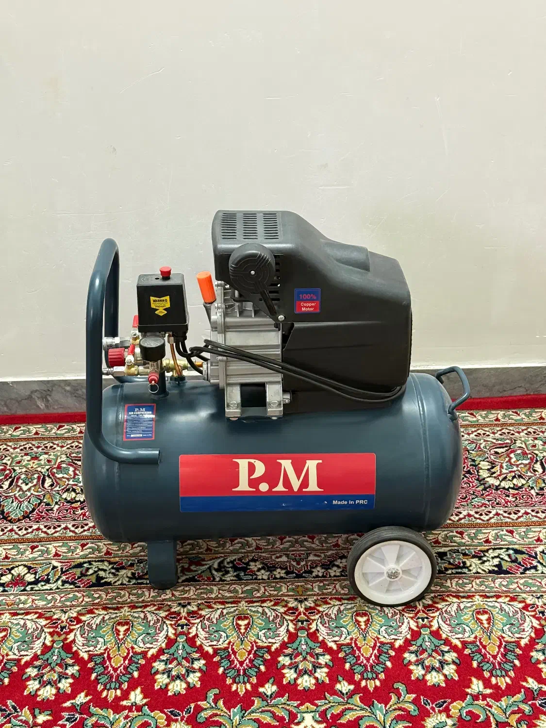 پمپ باد ( کمپرسور هوا ) ۵۰ لیتری مارک p.m|ابزارآلات|لار, |دیوار