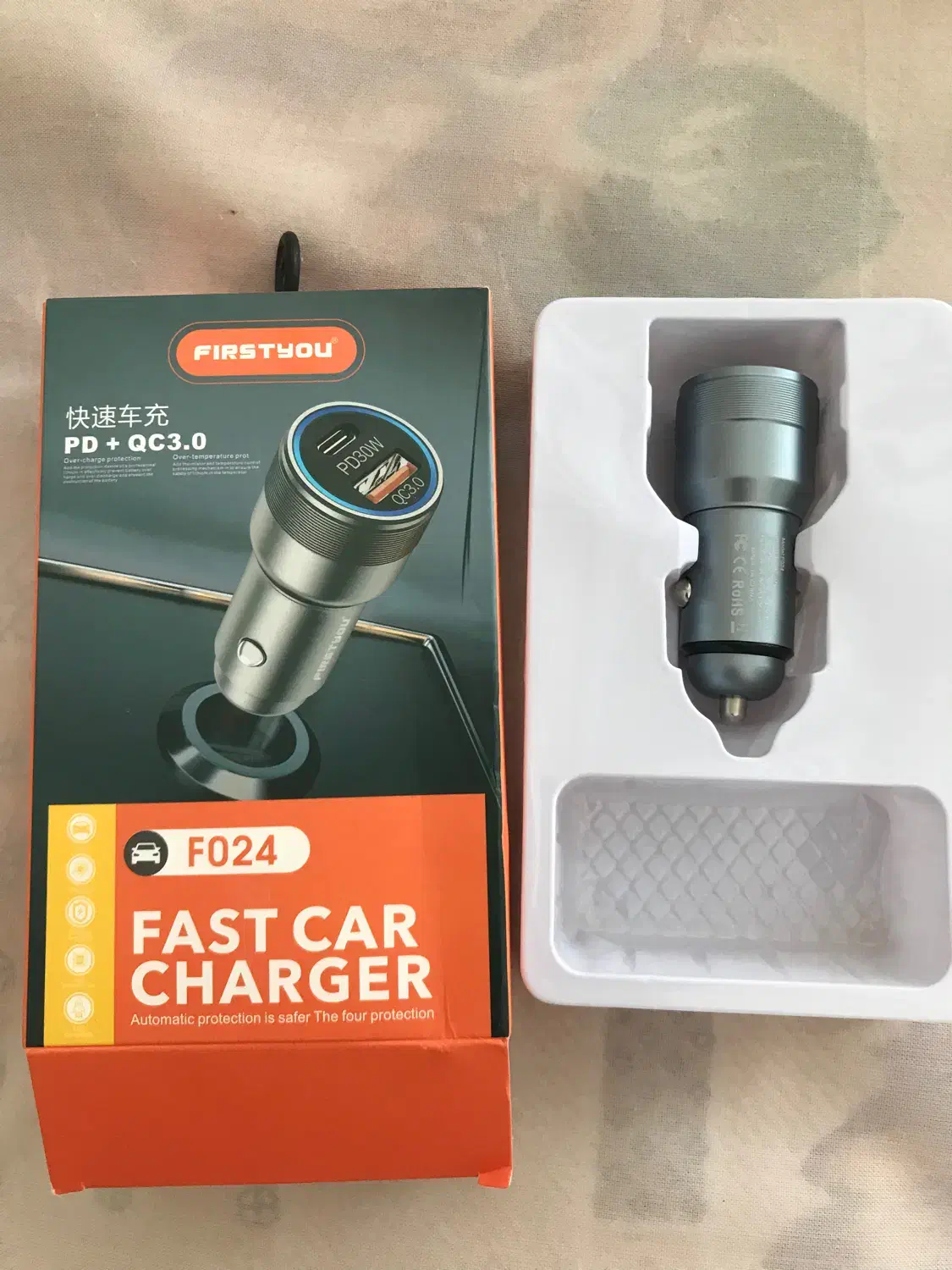 شارژر فندکی سوپر فست شارژ برند (FIRST You|لوازم جانبی موبایل و تبلت|یزد, |دیوار