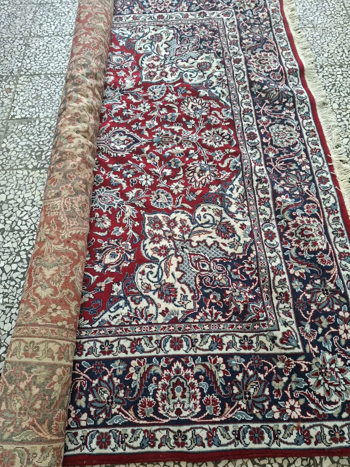 قالی ماشینی کارکرده ۹ متری|فرش|صومعه‌سرا, |دیوار