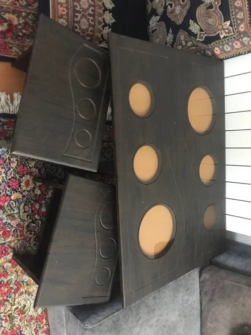 میز ۵ تیکه جلومبلی/معاوضه با بخاری کوچک|مبلمان خانگی و میز عسلی|کرمان, |دیوار