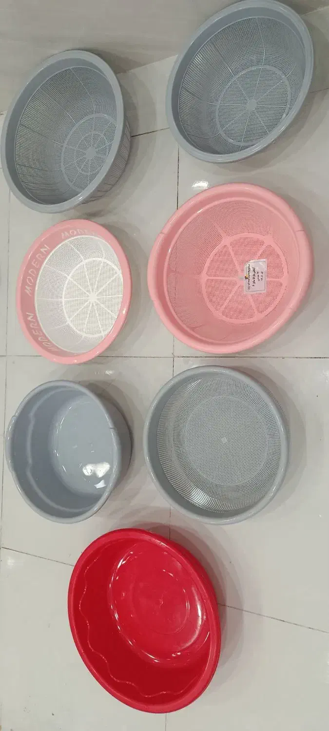 تشت و آبکش پلاستیکی|ظروف نگهدارنده، پلاستیکی، یک‌بارمصرف|بهبهان, |دیوار