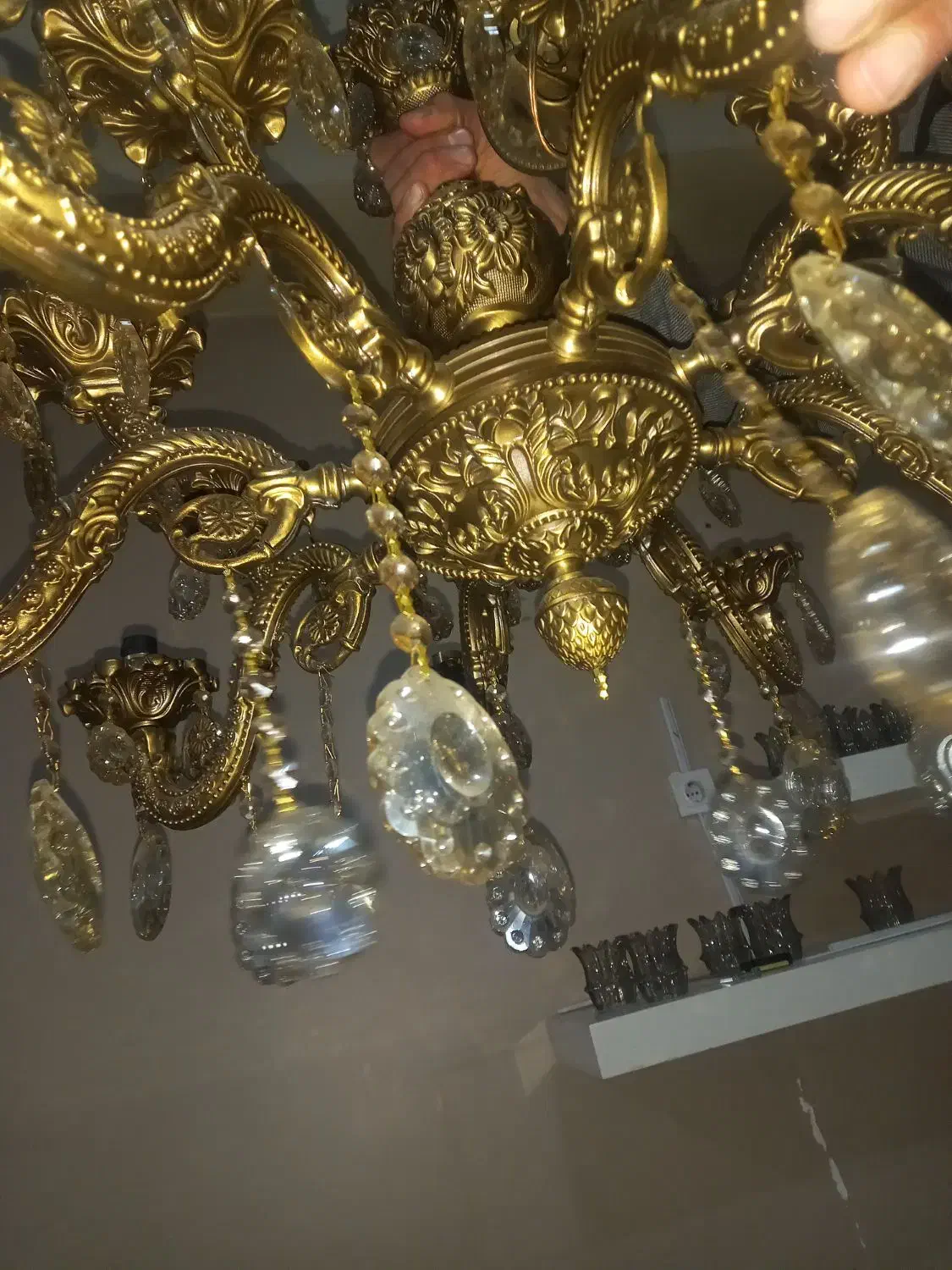 لوستر برنز|لوستر و چراغ آویز|تبریز, |دیوار