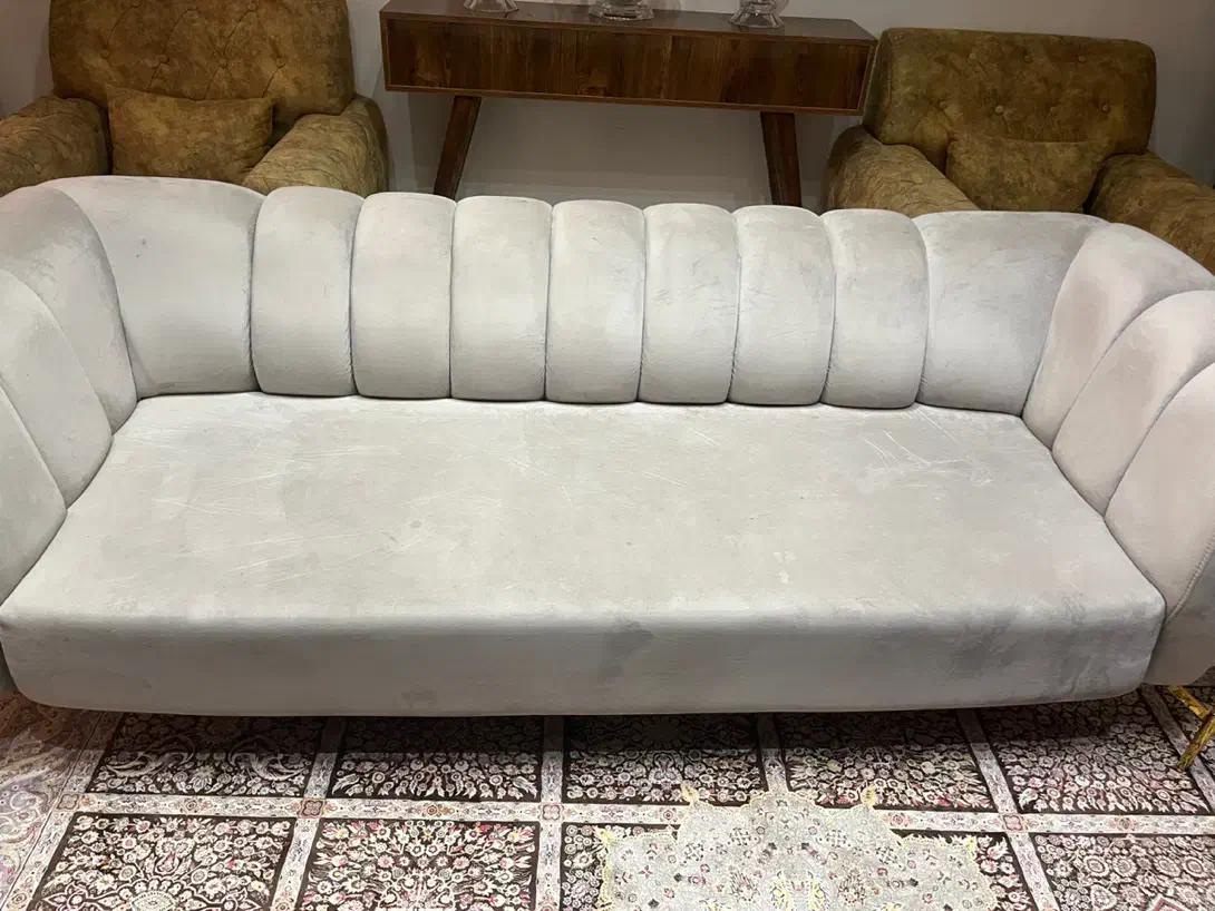 مبل سه نفره پایه فلزی|مبلمان خانگی و میز عسلی|ساری, |دیوار