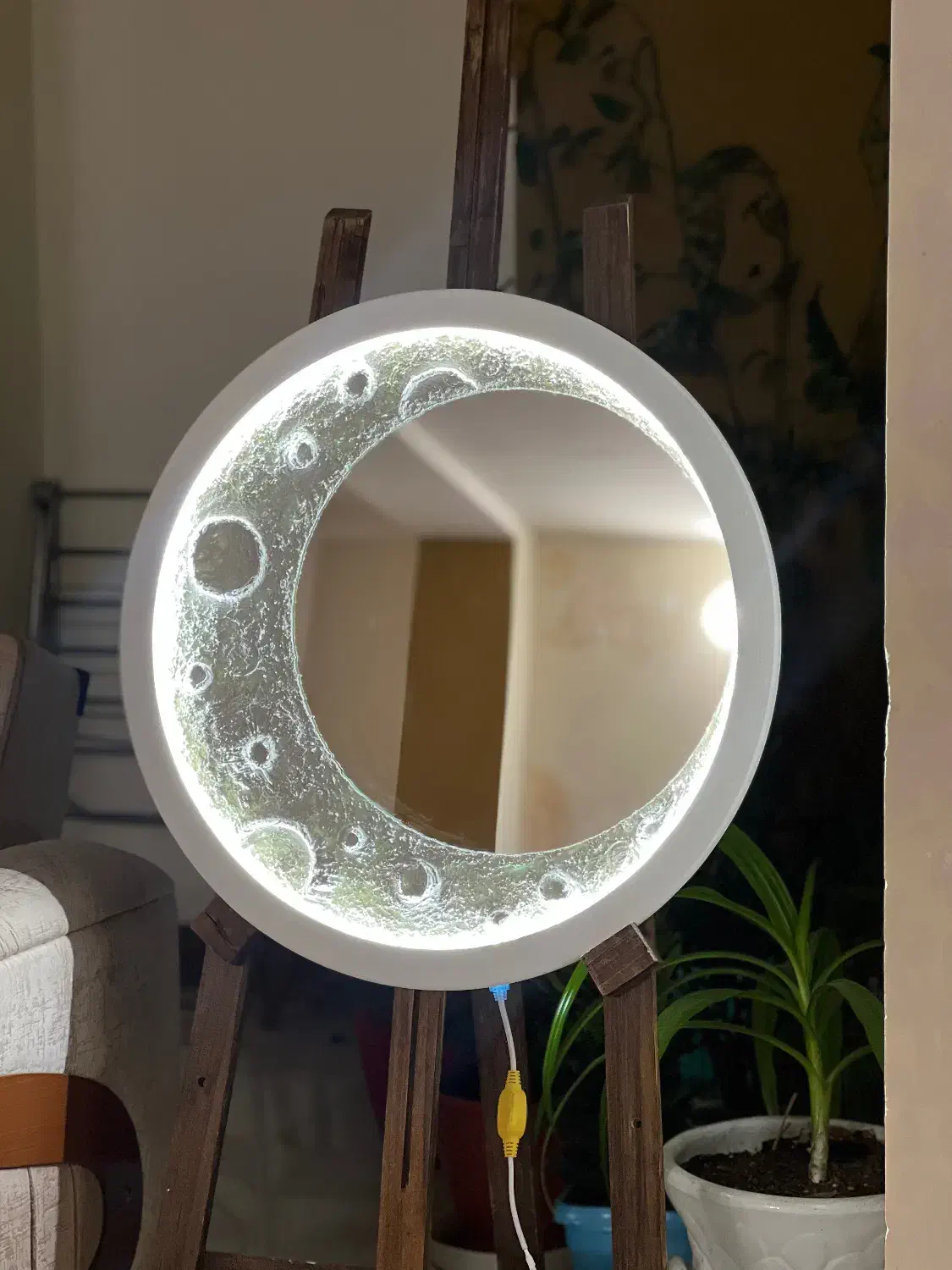 تابلو آینه وماه|ساعت دیواری و تزئینی|شیراز, دشت چنار|دیوار