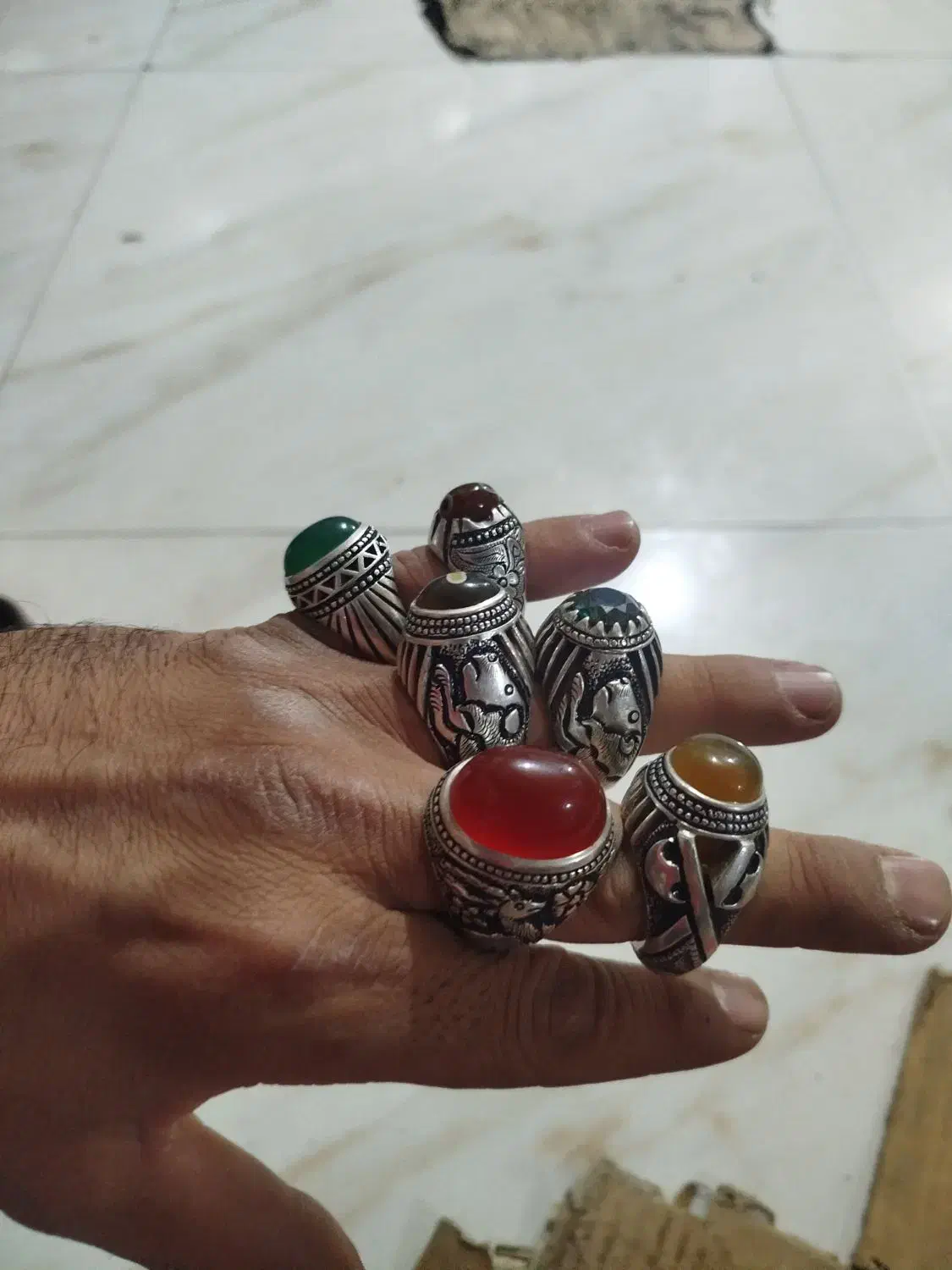 انگشترهای چزگی سنگین وزن|جواهرات|قوچان, |دیوار