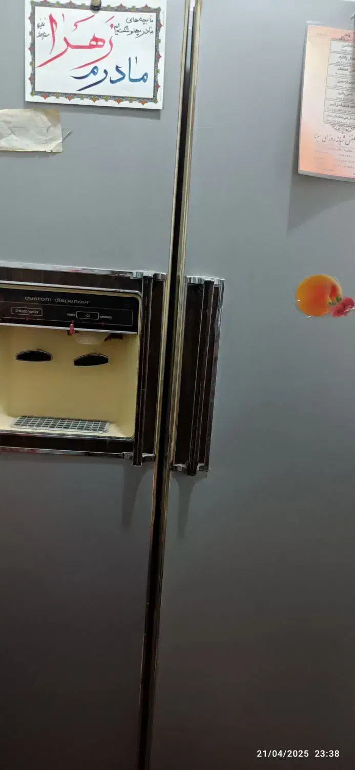 یخچال ساید بای ساید قدیمی جنرال الکتریک آمریکایی|یخچال و فریزر|خمینیشهر, |دیوار
