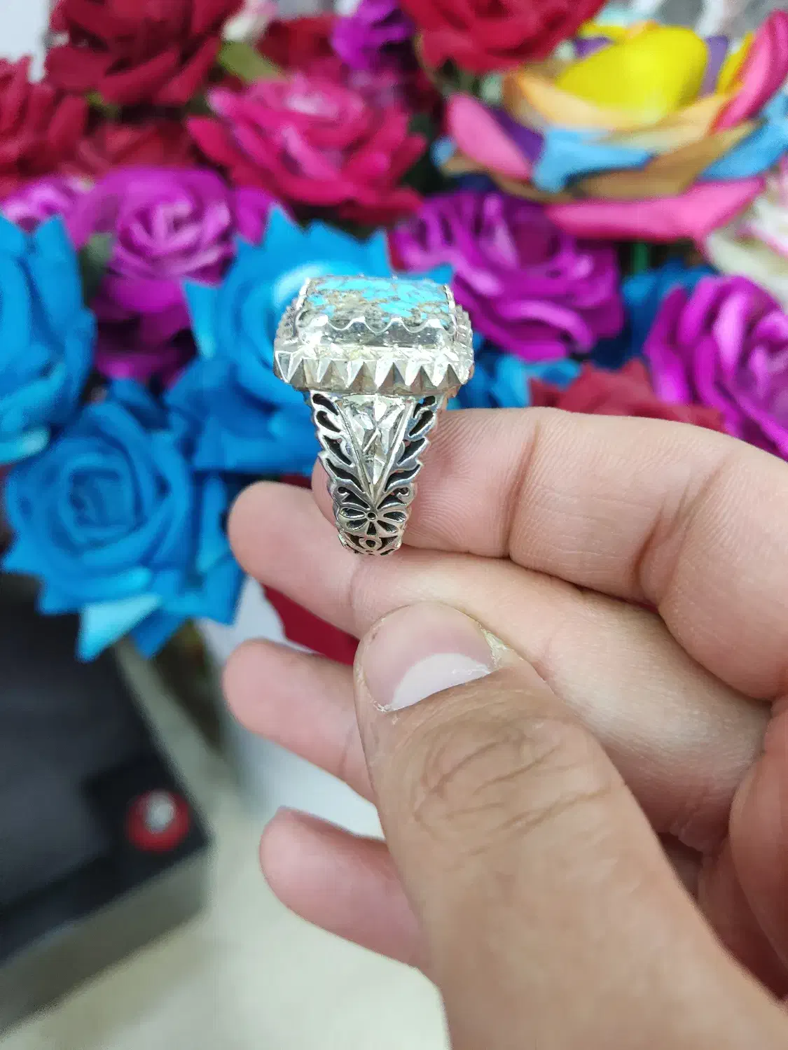 انگشتر دستساز فیروزه نیشابور استاد باصری|بدلیجات|اصفهان, قائمیه|دیوار