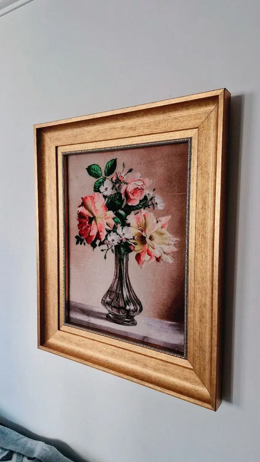 تابلو فرش طرح گلدان|تابلو فرش|تهران, باغ فیض|دیوار