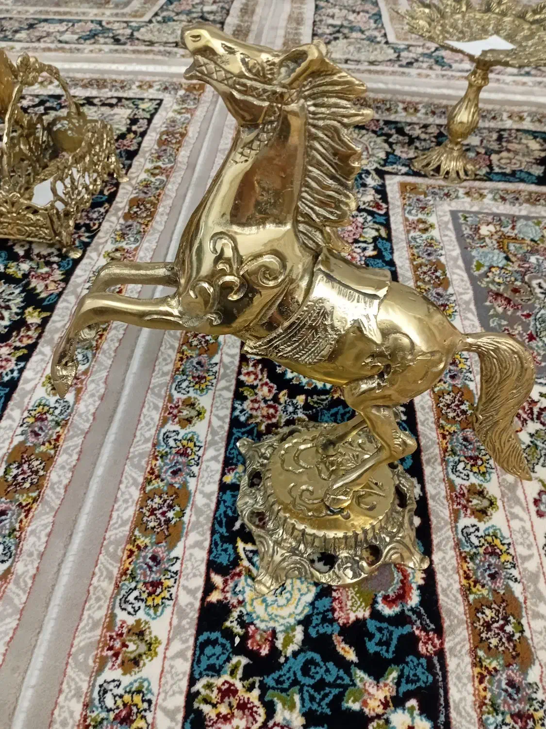 شیر برنجی و ببر فیل  برنجی|مجسمه، تندیس، ماکت|اسلام‌شهر, شاطره|دیوار