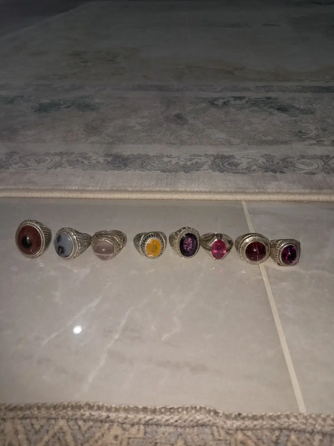 ۸عدد انگشتر نقره گرمی ۲۰۰ فوری|جواهرات|سنندج, |دیوار