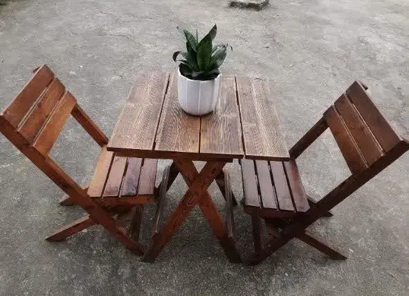 میز و صندلی چوبی تاشو|میز و صندلی غذاخوری|رشت, توشیبا|دیوار