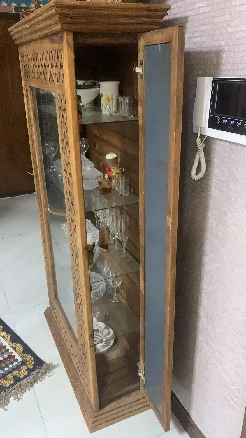 بوفه)ویترین(چوبی سنتی|بوفه، ویترین، کنسول|شیراز, نشاط|دیوار