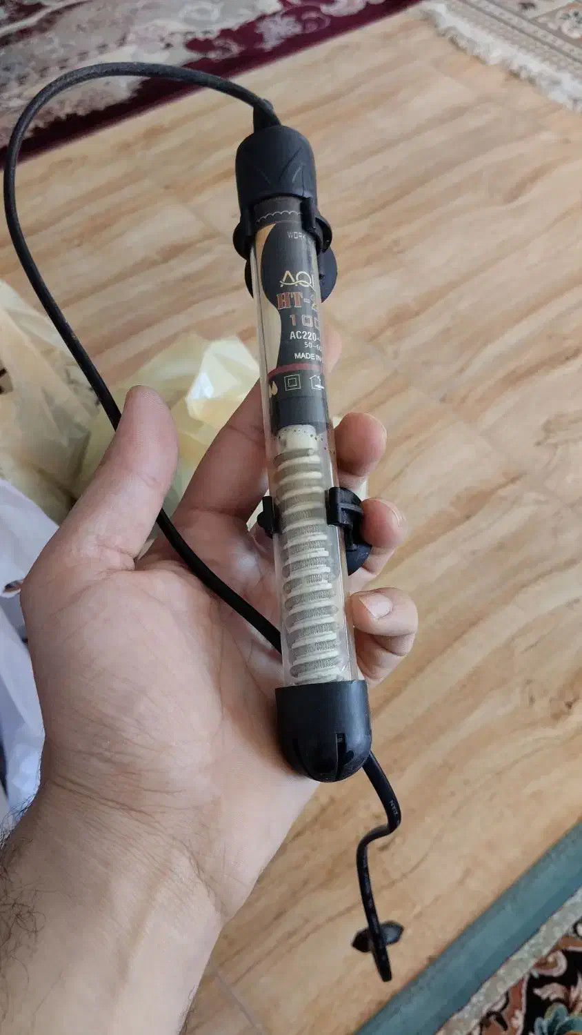 بخاری آکواریوم آکوا 100 وات|لوازم جانبی حیوانات|رامسر, |دیوار