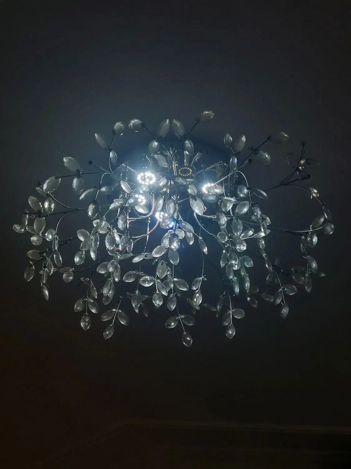 لوستر سقفی با کریستال‌های فرانسه|لوستر و چراغ آویز|رشت, معلم|دیوار