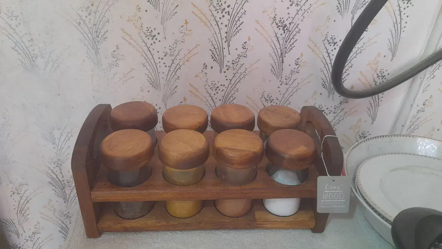 جا ادویه چوبی|ظروف نگهدارنده، پلاستیکی، یکبارمصرف|شاندیز, |دیوار