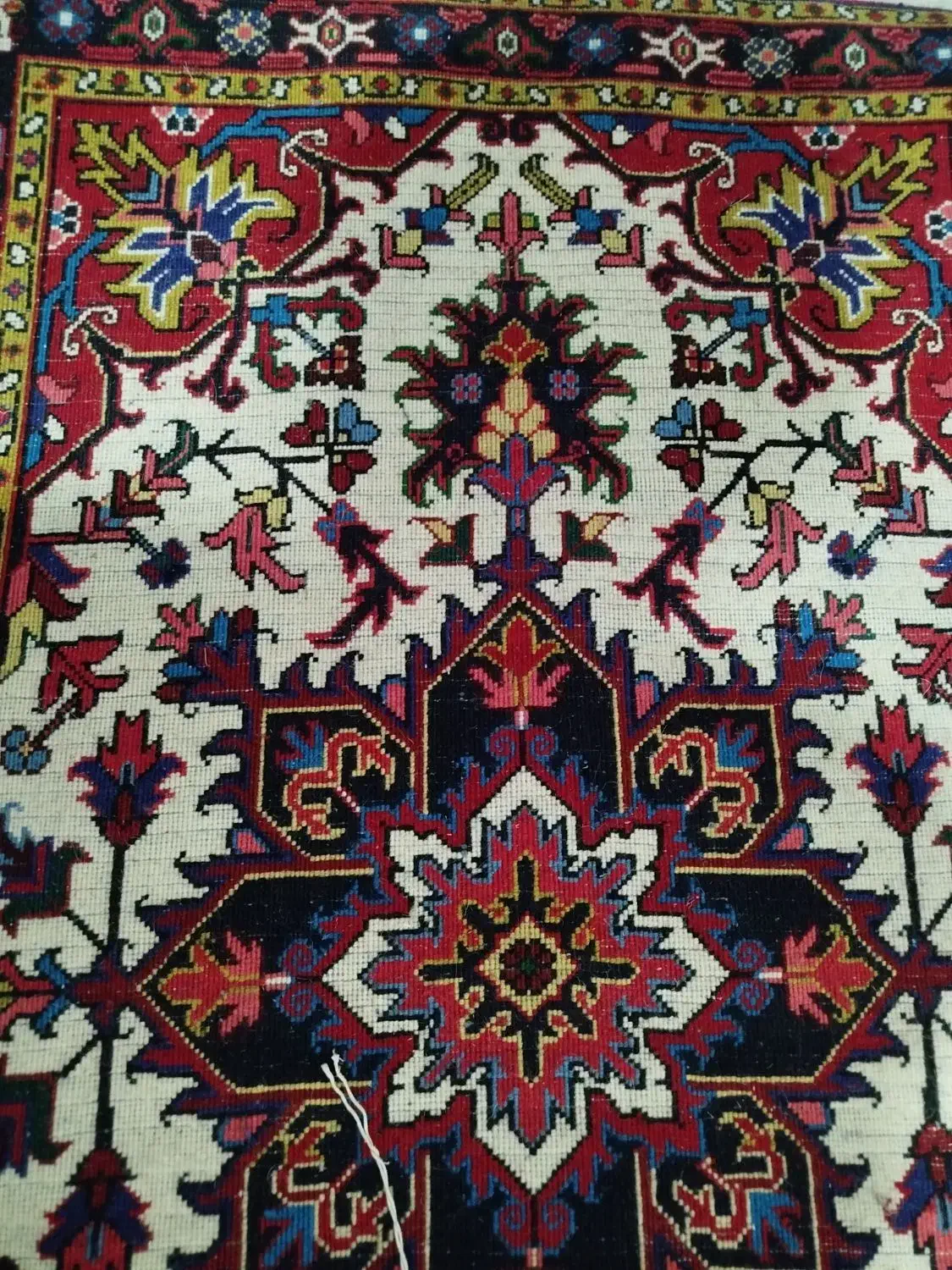 فرش دستبافت هریس.کناره|فرش|اهر, |دیوار