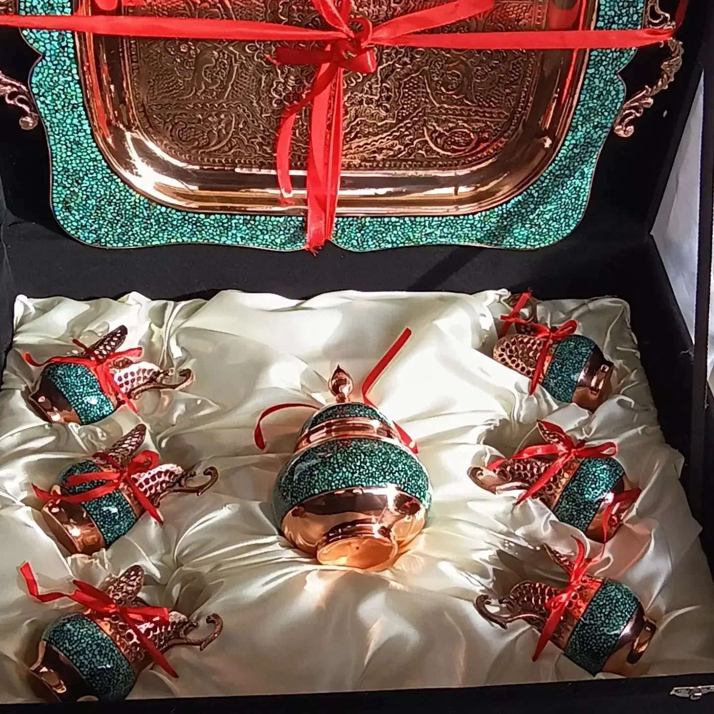 سرویس چایخوری  مس و فیروزکوبی|صنایع دستی و سایر لوازم تزئینی|تهران, مشیریه|دیوار