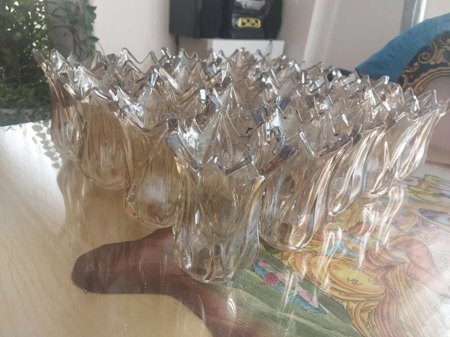 لاله لوستر شامپاینی|لوستر و چراغ آویز|تبریز, |دیوار