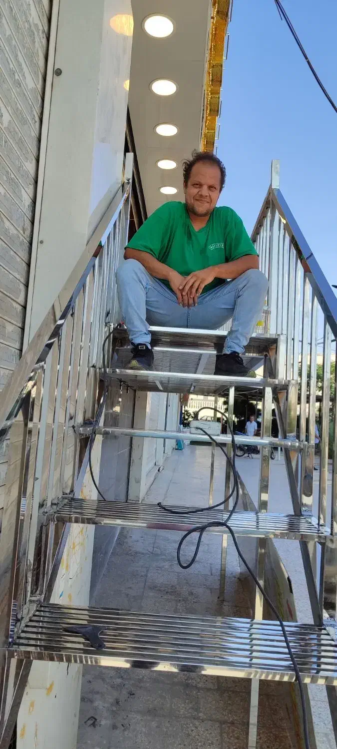 رگال نرده آلومینیوم استیل طلایی سیلور|فروشگاه و مغازه|قشم, |دیوار