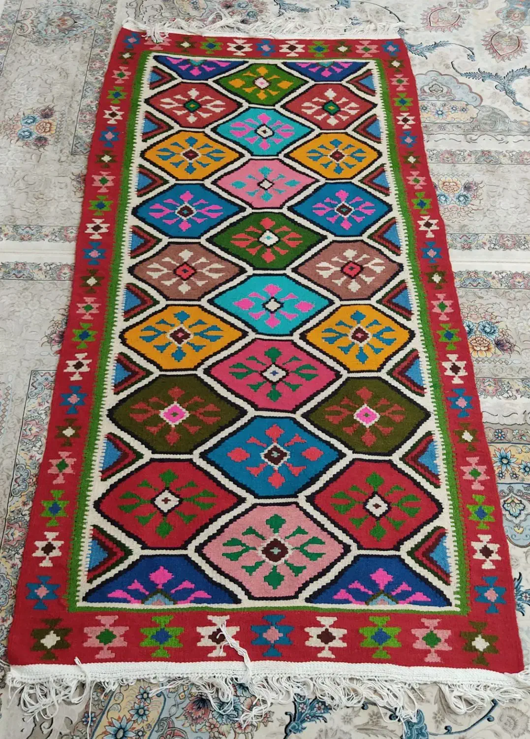 گلیم دستبافت|گلیم، جاجیم، گبه|زنجان, |دیوار