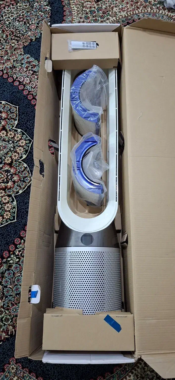 دایسون فن رنگ سفید و نقره ای|پنکه و تصفیهکنندهٔ هوا|پیپ, |دیوار