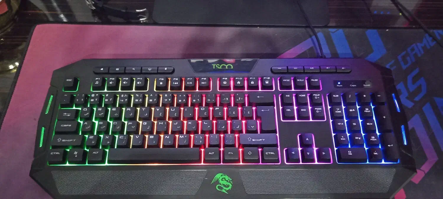 کیبوردگیمینگ TK  Full Size نورپردازی صفحه کلید RGB|قطعات و لوازم جانبی رایانه|مشهد, حسین‌آباد|دیوار