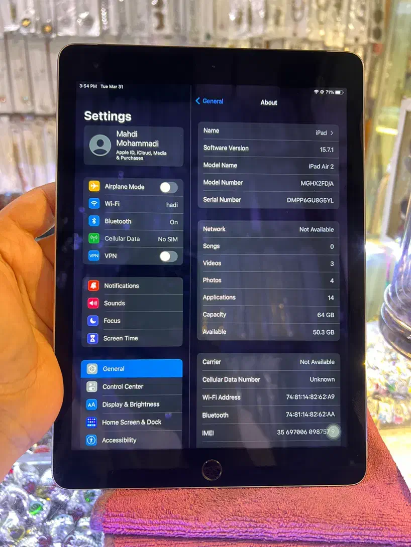 ایپدAir2کمکار64گیگ|تبلت|مشهد, چهنو|دیوار
