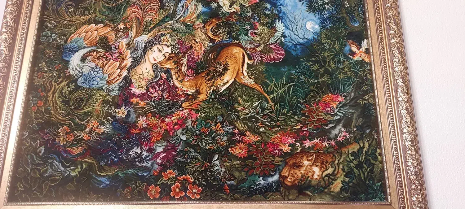 تاباوفرش دایره هستی|تابلو فرش|شاهین‌شهر, شهرک هشت بهشت|دیوار