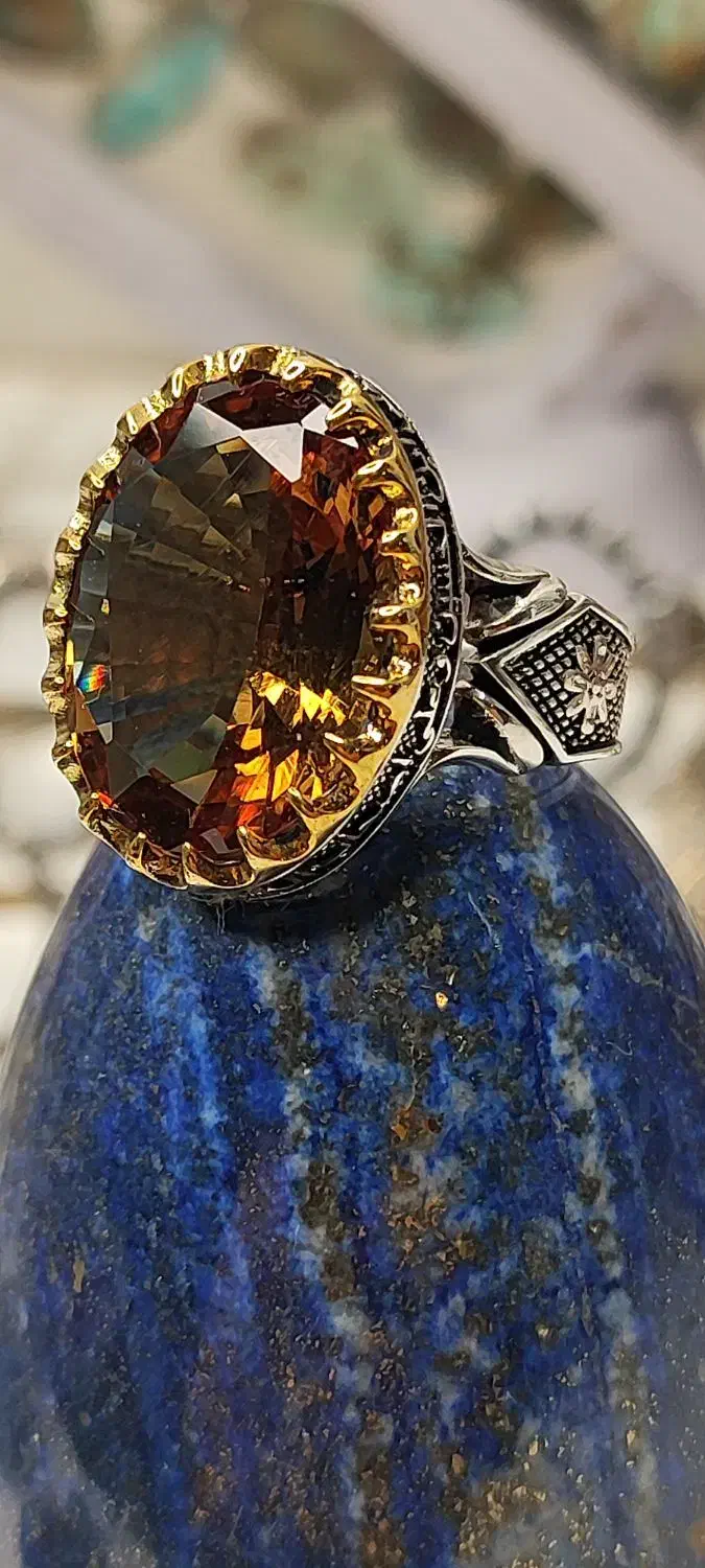 انگشتر الکساندریت رکاب خطی کد ۱۴۹۳|جواهرات|اصفهان, شیخ اشراق|دیوار