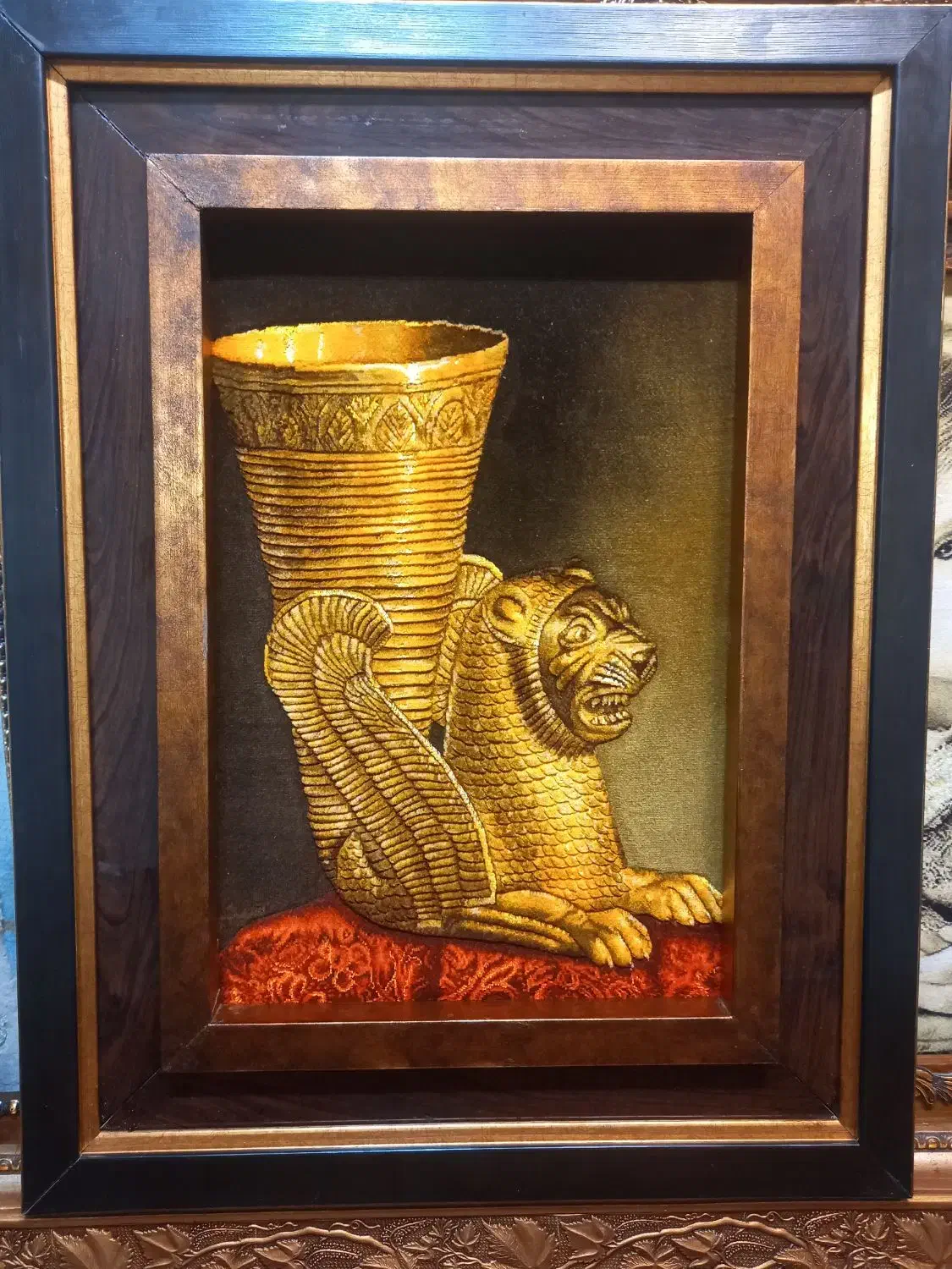 تابلو فرش تندیس جام زرین چله ابریشم برجسته golha|تابلو فرش|تهران, نارمک|دیوار