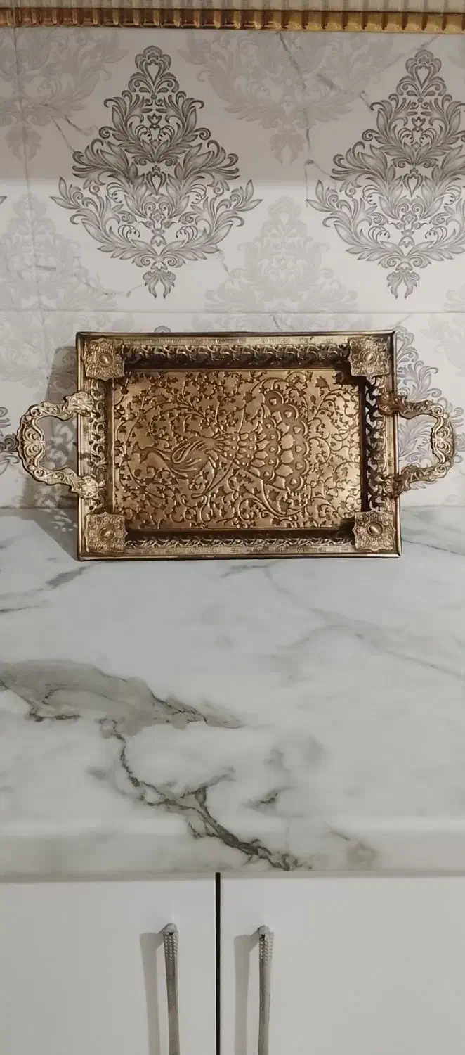 سینی چایی بسیار زیبا|ظروف سرو و پذیرایی|اسدآباد, |دیوار