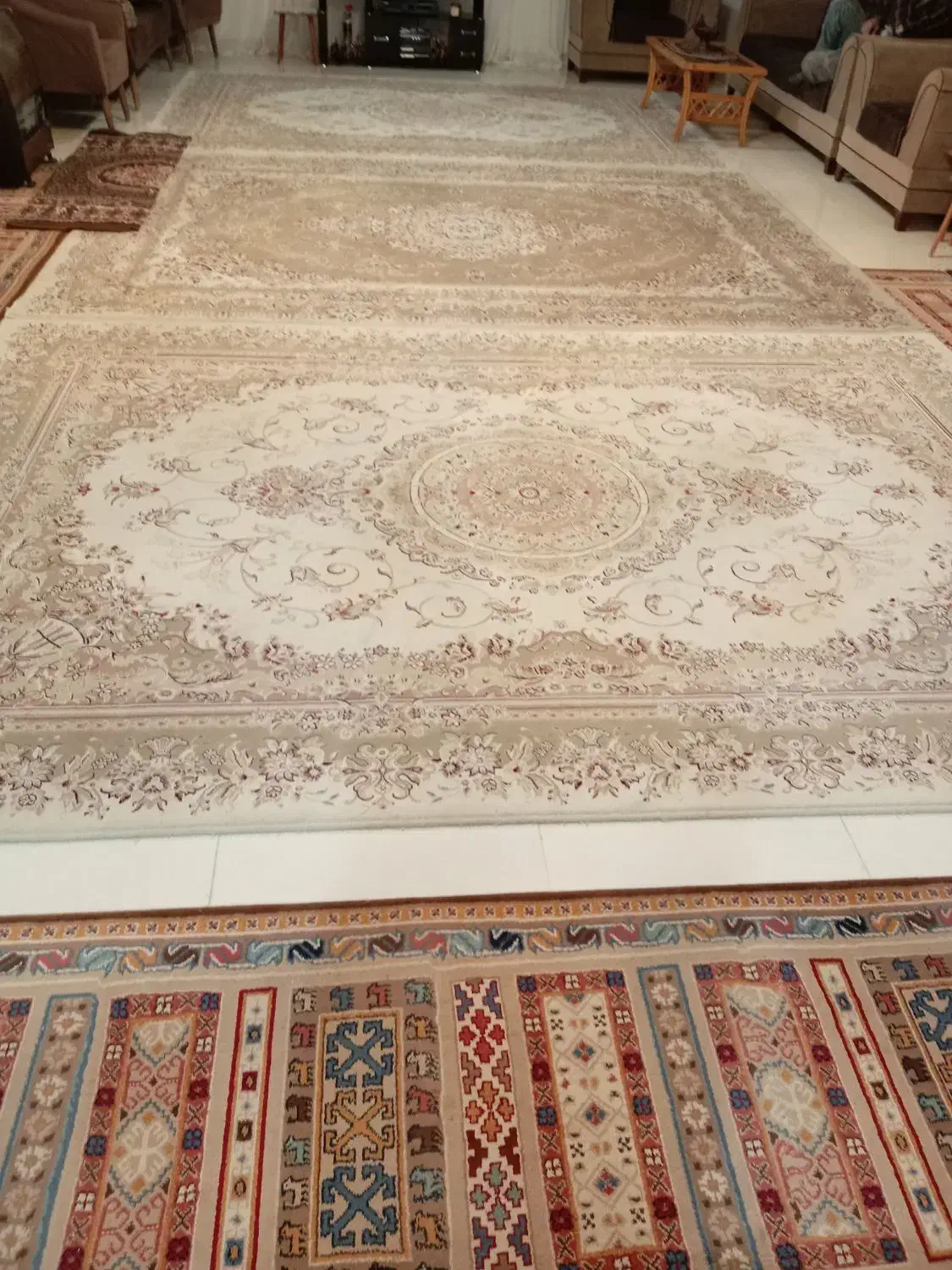 فرش 9 متری سه عدد|فرش|مهربان, |دیوار