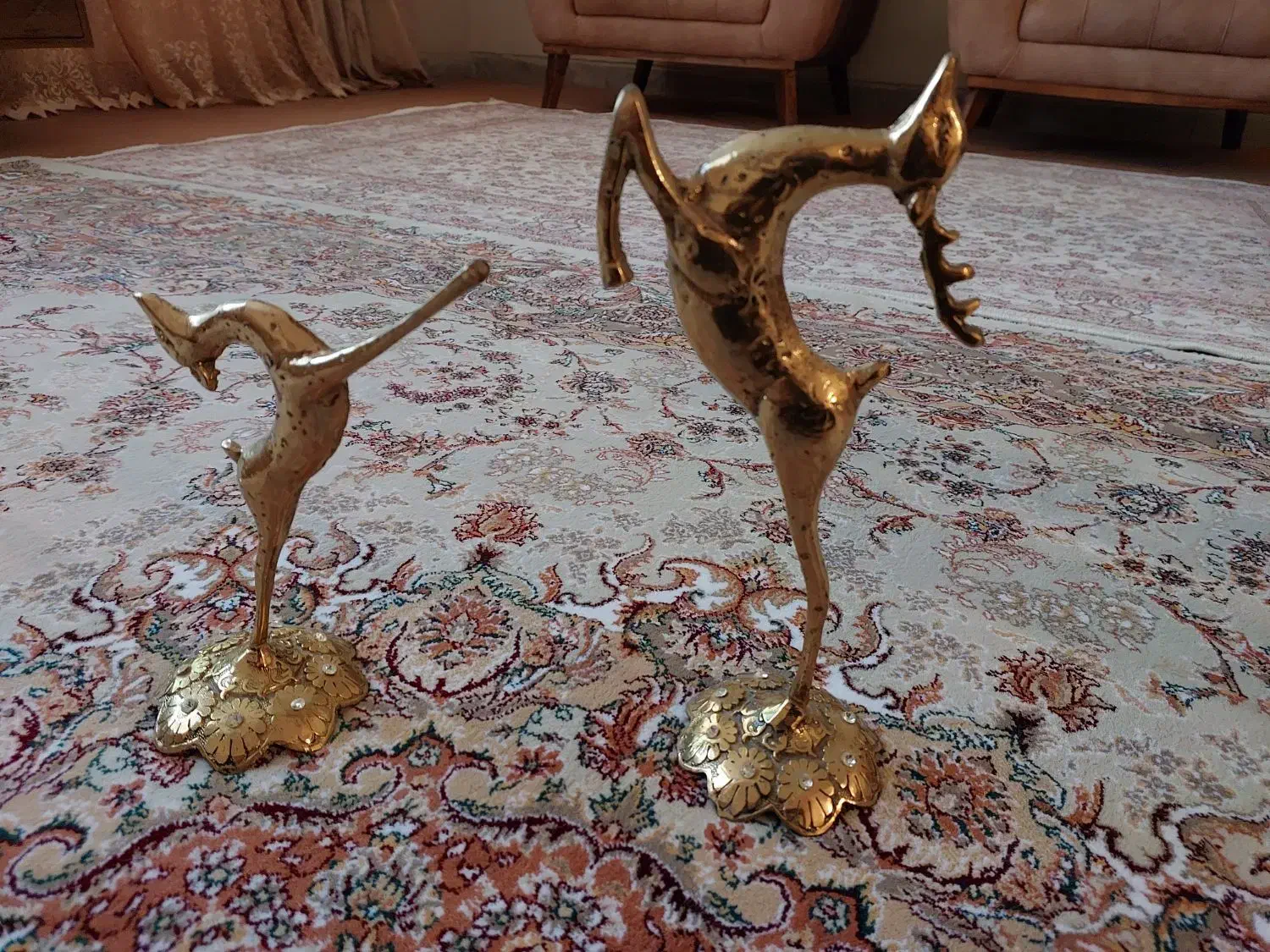 شمعدان و مجسمه ی برنز،شید آباژور|لوستر و چراغ آویز|همدان, |دیوار