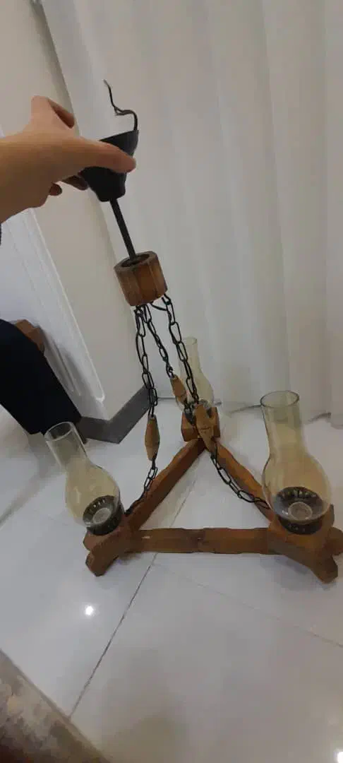 لوستر چوبی|لوستر و چراغ آویز|قم, بنیاد|دیوار