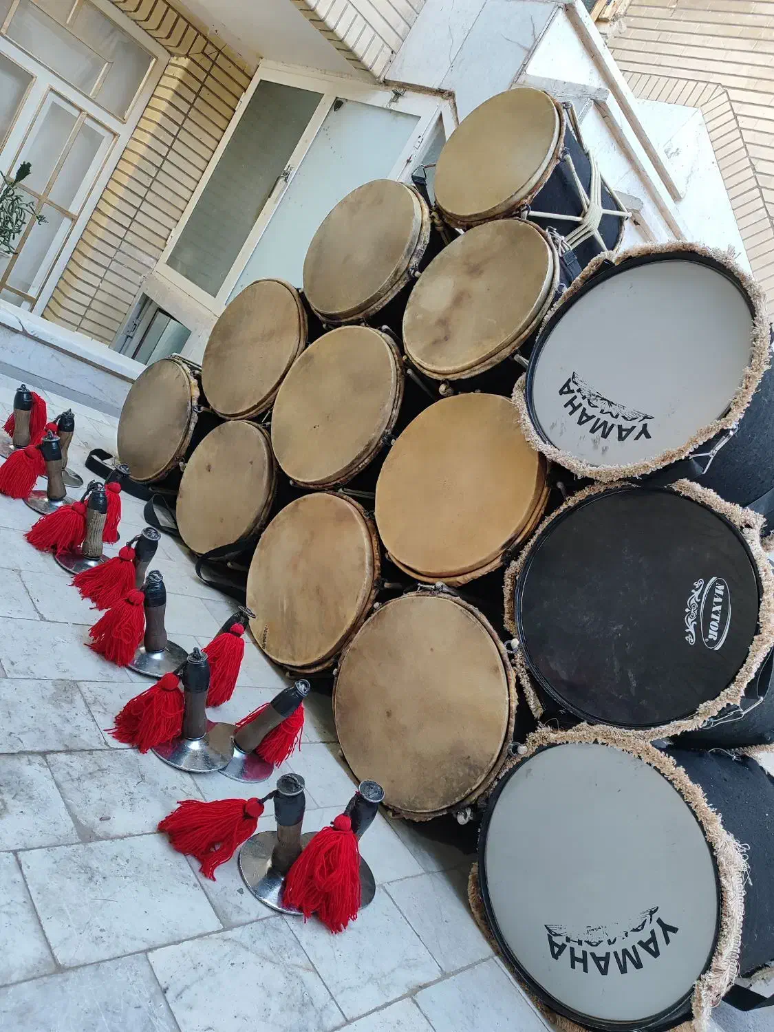 سنج و دمامه هئیت|سازهای سنتی|کاشان, آیت الله سعیدی|دیوار